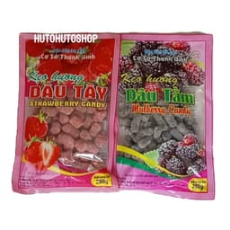 Combo 2 Gói Kẹo Dâu Và Kẹo Tằm 200g/Gói - Kẹo Trái Cây Thơm Ngon, Kẹo Tuổi Thơ Ăn Vặt Hấp Dẫn, Giá Tốt Tại Hutohutoshop 2