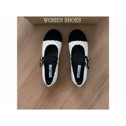 𝙔𝙐𝙇𝙄𝙉𝘼 - Giày Búp Bê  Đế Bệt Mũi Tròn Phối Chấm Bi Quai Ngang Dễ Thương - C65 4