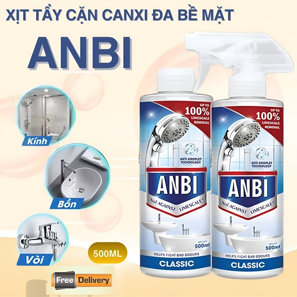Nước Tẩy Đa Năng Siêu Mạnh ANBI Chính Hãng 500ml – Vệ Sinh Bếp, Bồn Rửa, Tường Gạch