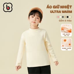Áo giữ nhiệt Ultra Warm bé trai BabyloveGO áo thu đông dài tay cổ lọ mềm mịn ấm áp, co giãn tốt cho bé 1-10 tuổi 2