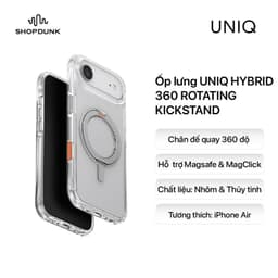 Ốp lưng UNIQ Hybrid Swivix with 360 Rotating Kickstand cho iPhone Air - LUCENT CLEAR 1
