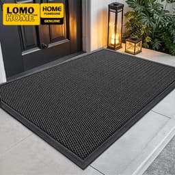 Thảm chùi chân siêu sạch LOMO để cửa ra vào, vải lưới polyester đàn hồi, đáy cao su chống trượt, chống mòn hiệu quả 1