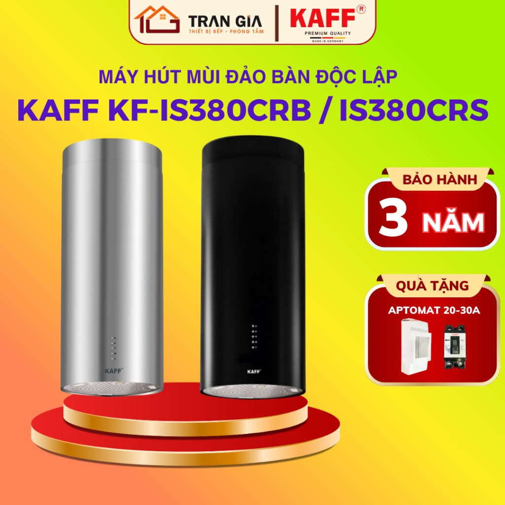 Máy hút mùi đảo bàn Kaff KF-IS380CRB/IS380CRS