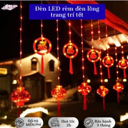 Đèn lồng đỏ gắn chữ trang trí tết - Đèn Led trang trí nhà cửa, decor cực đẹp 1