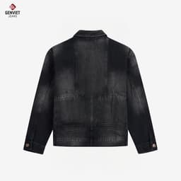 Áo khoác jean nam dáng suông GENVIET JEANS vải denim cao cấp trẻ trung thanh lịch 9093 6