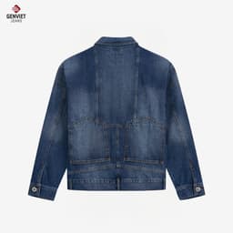 Áo khoác jean nam dáng suông GENVIET JEANS vải denim cao cấp trẻ trung thanh lịch 9093 8