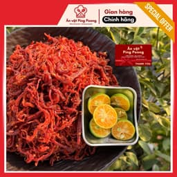 Khô Bò Sợi Đỏ Xé Mềm Cay Lon 350G, Khô Thượng Hạng Chuẩn Vị, Nhâm Nhi Cùng Sốt Tắc Hết Sẩy 5