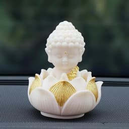 Tượng phật Sakyamuni ngồi đài sen mini để taplo ô tô, bàn làm việc mang lại bình an và may mắn 3