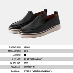 [4-25/9 TẶNG QUÀ TRUNG THU 599K] Giày Lười Nam LECOS LG45 Da Bò Thật Lót Êm Chống Mỏi Chân Gặp Đối Tác 4