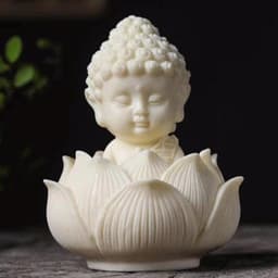 Tượng phật Sakyamuni ngồi đài sen mini để taplo ô tô, bàn làm việc mang lại bình an và may mắn 2