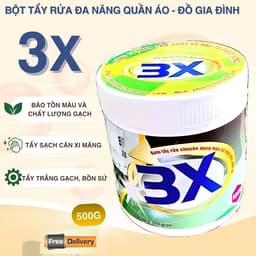 Kem Tẩy Rửa Gạch Men Đa Năng 3X 500g – Tẩy Ố Vàng, Mốc Đen, Cặn Bẩn Cứng Đầu 1