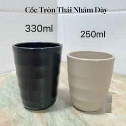 Combo 10 Cốc Tròn Thái Nhám 250 ml, 330 ml Bền đẹp chịu nhiệt tốt, nhựa cao cấp hàng Việt Nhật 3