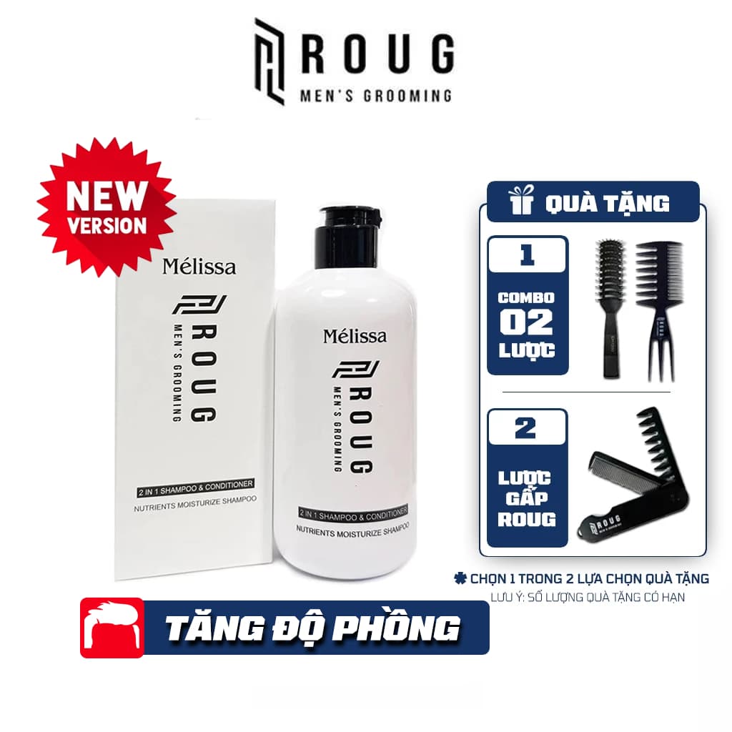 Dầu gội xả Roug Men's Grooming 2 IN 1 Shampoo & Conditioner 300ml cao cấp nam nữ