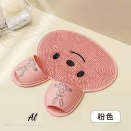 Thảm Chùi Chân Massage Dễ Thương -Thảm Chà Bàn Chân Chống Trượt Silicon Hình Thỏ Dụng Cụ Làm Sạch Chân 1