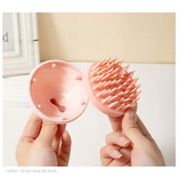 Bàn Chải Gội Đầu Silicon Hình Nơ Dễ Thương, Bàn Chải Massage Làm Sạch Da Đầu VINBEO 7