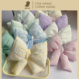 Móc Khóa Charm Nơ Chần Bông NHÀ CÚ Size Đại Cài Túi Xách Vải Xốp Phong Cách Dễ Thương Hàn Quốc Korea 148 1