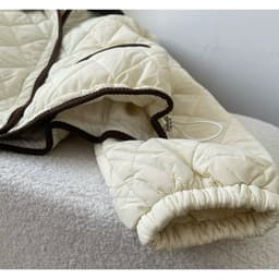 [𝑻𝒉𝒆𝑴𝒂𝒚 - BEST] Áo Khoác Phao Trám Cổ Sen Nhung Tăm Phối Màu Hàn Quốc BEST 3108 Hàng QC 5