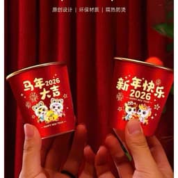 Combo 50 Ly Giấy Đỏ Tết Dùng 1 Lần Đẹp Mắt Hoạ Tiết Chúc Mừng Năm Mới 🍀🍀🍀 4