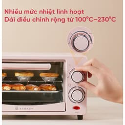 Lò Nướng XABAZY 12L JSD-1202F – 2 Núm Xoay, Hẹn Giờ 60 Phút, Nhiệt 250°C, Nướng Đa Dụng 6