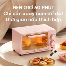 Lò Nướng XABAZY 12L JSD-1202F – 2 Núm Xoay, Hẹn Giờ 60 Phút, Nhiệt 250°C, Nướng Đa Dụng 2