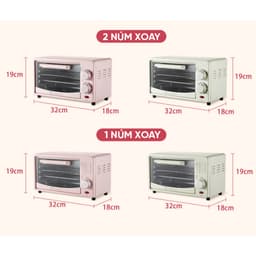Lò Nướng XABAZY 12L JSD-1202F – 2 Núm Xoay, Hẹn Giờ 60 Phút, Nhiệt 250°C, Nướng Đa Dụng 9