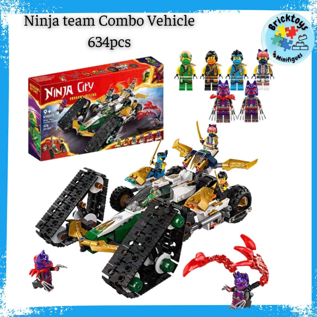 [ Có Sẵn ] Đồ chơi mô hình nhân vật lắp Xe Ninja Team combo Vehicle R98012 - 634pcs
