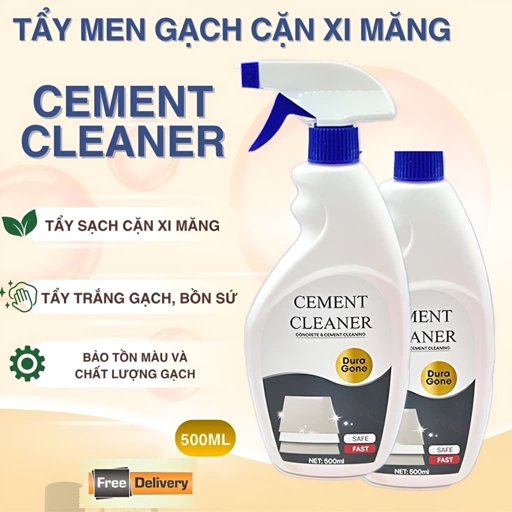 Tẩy Cặn Canxi Đa Năng CEMENT CLEANER 500ML – Làm Sạch Inox, Vòi Nước, Gạch Men, Kính Nhà Tắm