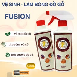 Xịt Đánh Bóng Gỗ Chuyên Dụng FUSION 500ml – Sáng Bóng, Khử Mùi, Dưỡng Gỗ 1