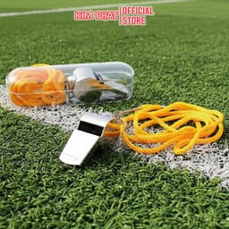 Còi thổi trọng tài INOX có dây buộc, hộp đựng gọn gàng 1