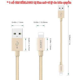 [Chính Hãng AUKEY-BH 12T] Cáp USB Li Ning M.F.i CB-D16 Dây Dù Kevlar Dài 1m2 Chống Gãy Đầu Hợp Kim Nhôm 9