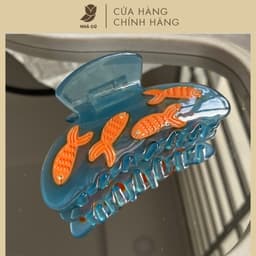 Kẹp Tóc Hồ Cá Vàng NHÀ CÚ Đại Dương Màu Xanh Phụ Kiện Tóc Phong Cách Ngọt Ngào Hàn Quốc 6142 2