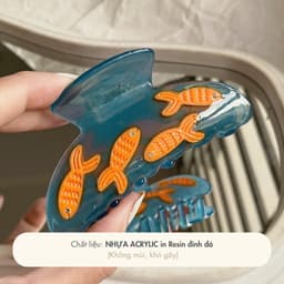 Kẹp Tóc Hồ Cá Vàng NHÀ CÚ Đại Dương Màu Xanh Phụ Kiện Tóc Phong Cách Ngọt Ngào Hàn Quốc 6142 4