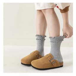Set 5 đôi tất vớ bé gái cổ bèo sytle Hàn Quốc tone màu ngọt ngào_Hàng QCCC 9