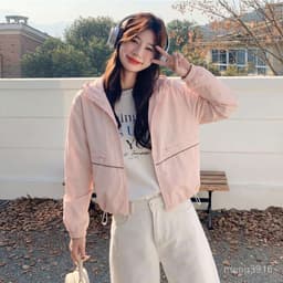 Áo Khoác Gió Nữ Elorie Gooan Chống Nắng Chống Nước, Áo Khoác Dù Nhẹ Thời Trang Ulzzang 8
