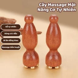 Combo 3 Cây Lăn Massage Nâng Cơ Mặt Bấm Huyệt Từ Gỗ Tự Nhiên & Bi Đồng Chống Bọng Mắt, An Toàn Cho Da. 1