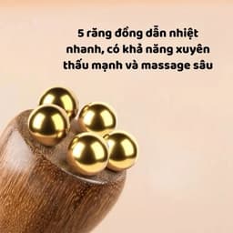 Combo 3 Cây Lăn Massage Nâng Cơ Mặt Bấm Huyệt Từ Gỗ Tự Nhiên & Bi Đồng Chống Bọng Mắt, An Toàn Cho Da. 5