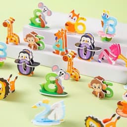 mô hình lắp ghép 3D khác nhau giấy xốp hình động vật, khủng long, côn trùng, xe, .. loại đẹp 9