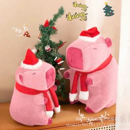 Gấu Bông CapyBara Đội Mũ Noel - Chuột Lang Nước Mẫu Giáng Sinh Đủ Kích Thước Làm Quà Tặng Cho Bạn Gái nhà MIU GẤU XINH 6