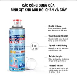 Chai Xịt Khử Mùi Giày Dép NaNo Bạc và Xịt Khử Mùi Hôi Chân Nano 2