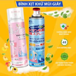 Chai Xịt Khử Mùi Giày Dép NaNo Bạc và Xịt Khử Mùi Hôi Chân Nano 3