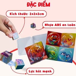 Bộ Xếp Hình Nam Châm Vuông 2x2cm – Khối Từ Lắp Ghép Thông Minh, Xây Dựng Mô Hình 3D, Rèn Tư Duy Logic Cho Bé 5