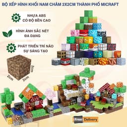 Đồ Chơi Xếp Hình Nam Châm 2x2cm Cho Bé – Khối Vuông Từ Tính Màu Sắc, Lắp Ghép 3D Sáng Tạo, Phát Triển Tư Duy 1
