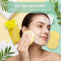 Gói 12 Miếng bông nở rửa mặt JYoohome Mút bọt biển tẩy trang dạng nén bỏ túi mini tiện lợi 3