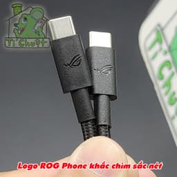 [ZIN BÓC MÁY] Cáp C-C 3A Sạc Siêu Nhanh 65W ASUS ROG Phone HyperCharge Dây Dù Chống Gãy Chính Hãng 5