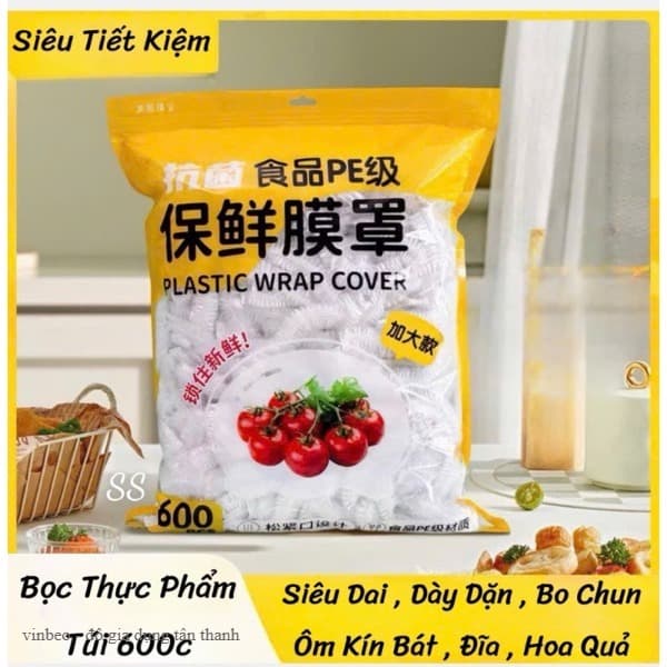 VINBEO Túi 600 Màng Bọc Thực Phẩm Co Giãn Mẫu Mới Tiện Dụng MM
