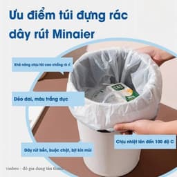 VINBEO Combo 3 cuộn túi đựng rác MÈO MINAIER có dây rút ( mỗi cuộn 100 túi) MM 9