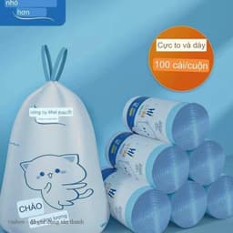 VINBEO Combo 3 cuộn túi đựng rác MÈO MINAIER có dây rút ( mỗi cuộn 100 túi) MM 5