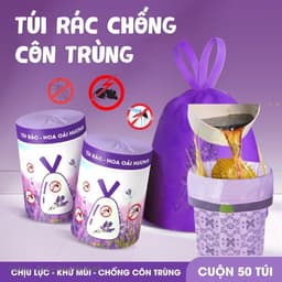 Túi Đựng Rác Hương Lavender Xua Đuổi Ruồi Muỗi, Siêu Dai, Có Dây Rút, Túi Rác Đuổi Muỗi Oải Hương Túi Rác Đuổi Côn Trùng 9