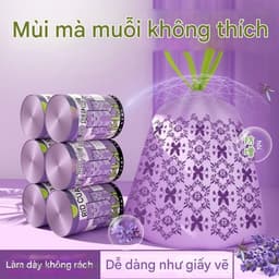 Túi Đựng Rác Hương Lavender Xua Đuổi Ruồi Muỗi, Siêu Dai, Có Dây Rút, Túi Rác Đuổi Muỗi Oải Hương Túi Rác Đuổi Côn Trùng 1