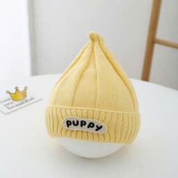 Mũ len củ tỏi Puppy mẫu mới siu cute , 5 màu tone Hàn cực xinh Chất len dày dặn, mềm mịn Dành cho bé yêu 3